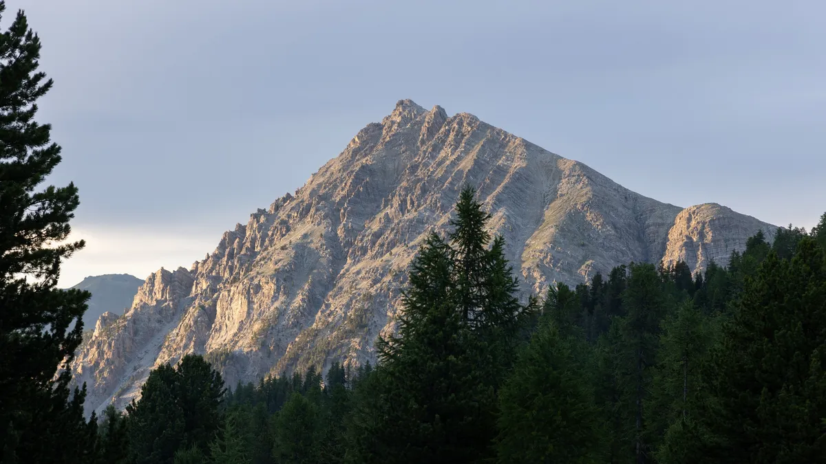 Rocky peak above the fir trees — Nicolas Marincic