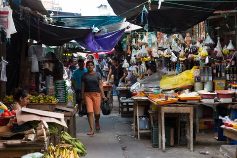 Alley in Belén market, Iquitos, Peru — Nicolas Marincic
