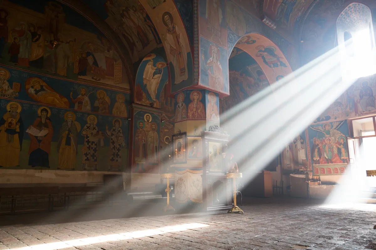 Frescoed church interior, Armenia — Nicolas Marincic