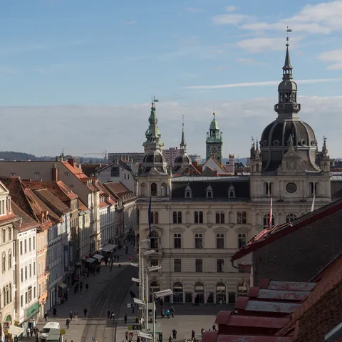 Old town rooftops and Rathaus of Graz, Austria — Nicolas Marincic