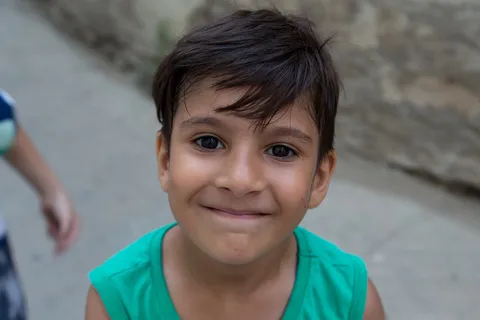 A young boy’s smile, Azerbaijan — Nicolas Marincic