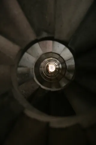 Spiral staircase in a tower of the Sagrada Família, Spain — Nicolas Marincic