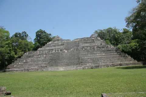 Pyramid on the plaza at Caracol, Belize — Nicolas Marincic