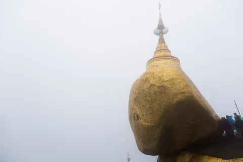 Golden Rock of Kyaiktiyo in the mist, Burma — Nicolas Marincic