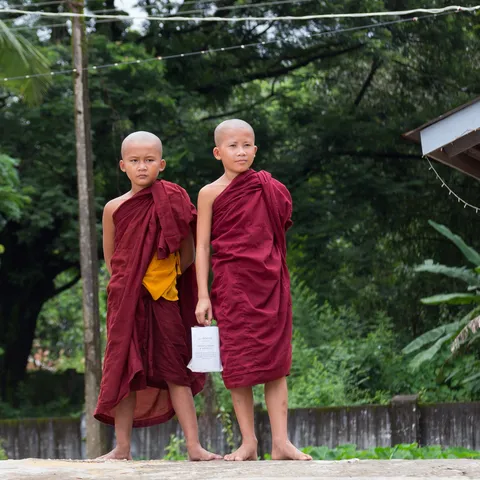 Two young novices, Burma — Nicolas Marincic
