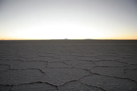 Salt hexagons of the Salar de Uyuni at dawn, Bolivia — Nicolas Marincic