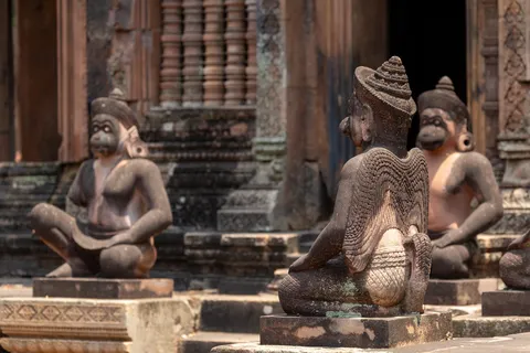 Monkey-headed guardians at Banteay Srei, Cambodia — Nicolas Marincic