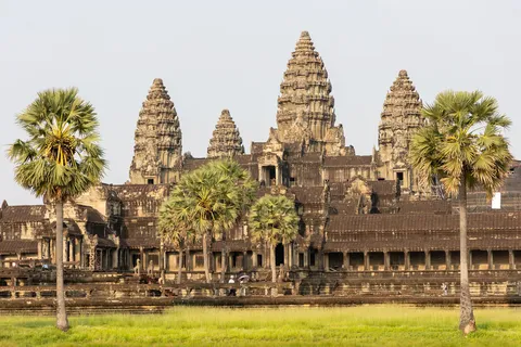 Angkor Wat framed by sugar palms, Cambodia — Nicolas Marincic