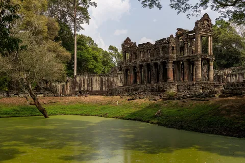 Columned pavilion at Preah Khan, Cambodia — Nicolas Marincic