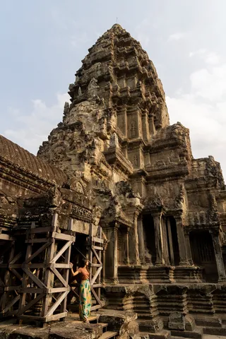 Carved tower of Angkor Wat, Cambodia — Nicolas Marincic