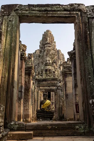 Buddha framed by the doorways of the Bayon, Cambodia — Nicolas Marincic