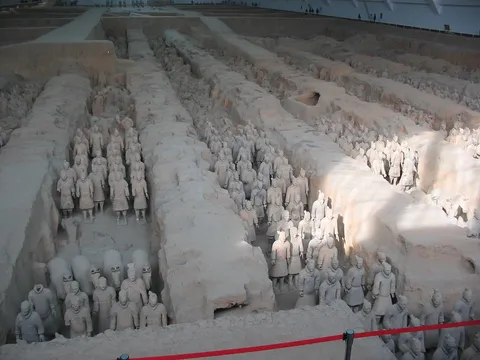 Ranks of warriors in the trenches of Pit 1, China — Nicolas Marincic