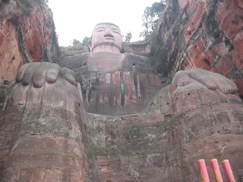 Leshan Giant Buddha seen from its feet, China — Nicolas Marincic