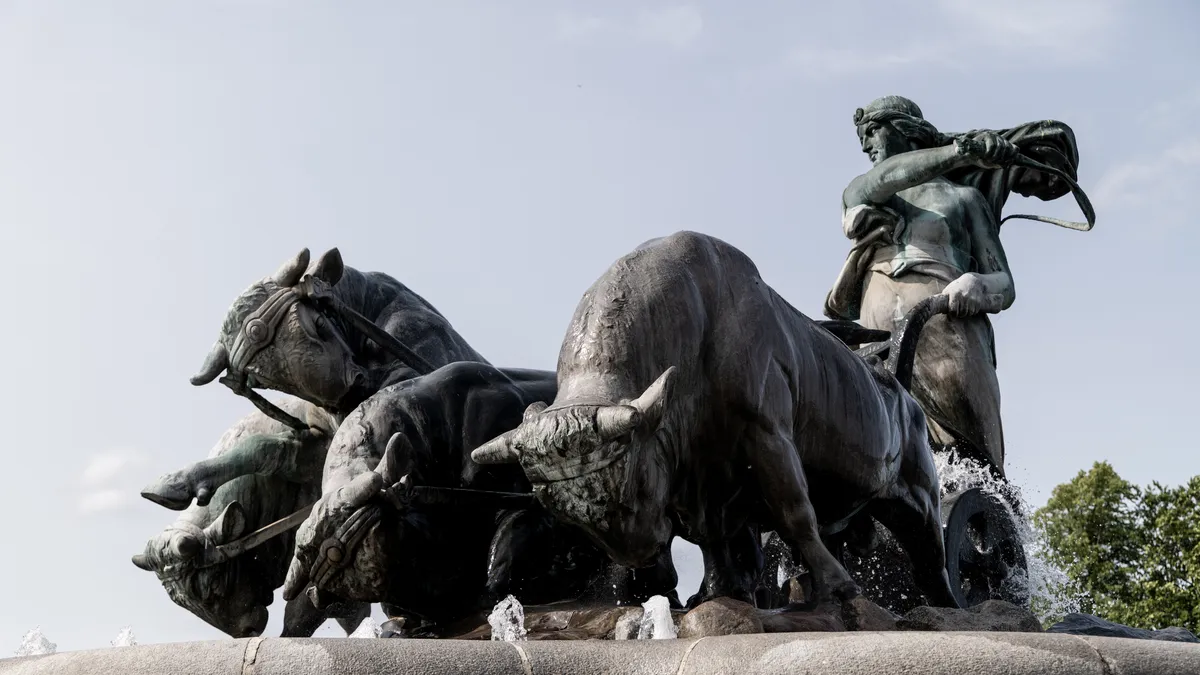 Bronze oxen of the Gefion Fountain, Copenhagen, Denmark — Nicolas Marincic