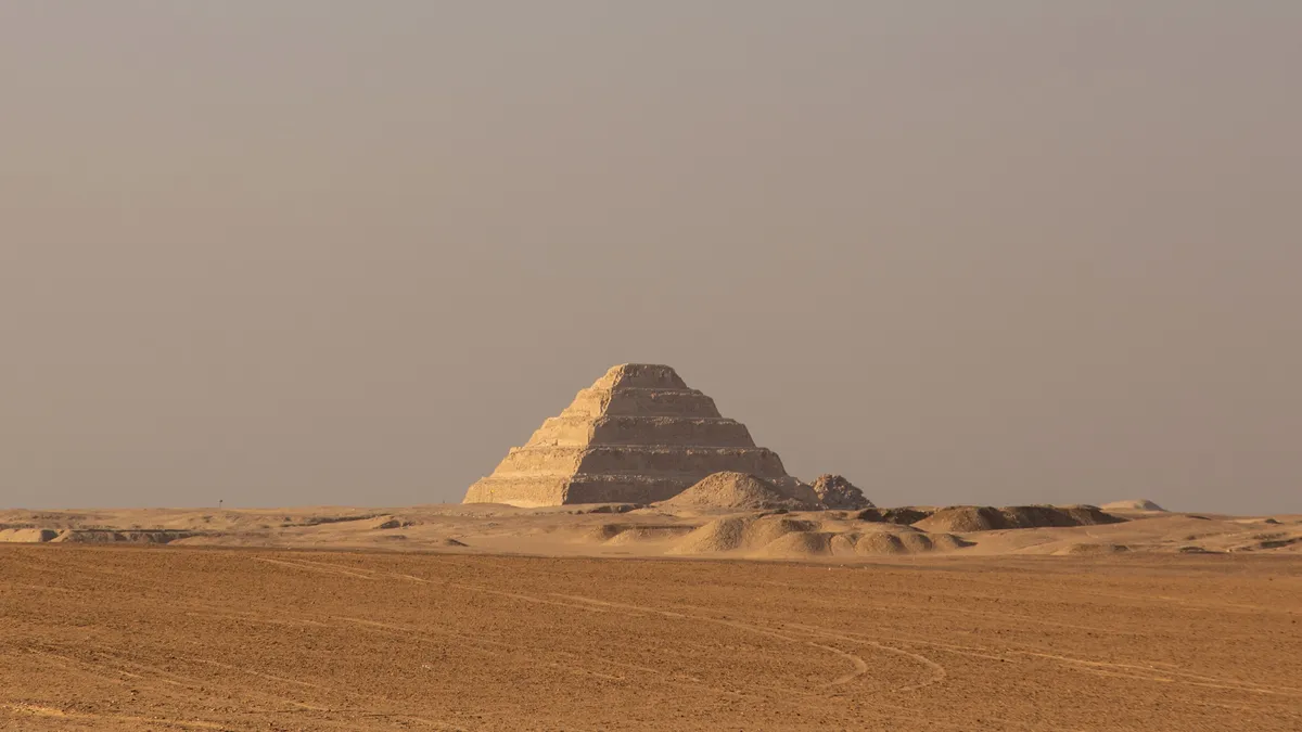 Step Pyramid of Djoser in the desert, Saqqara, Egypt — Nicolas Marincic