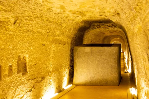 Serapeum gallery and granite sarcophagus, Saqqara, Egypt — Nicolas Marincic