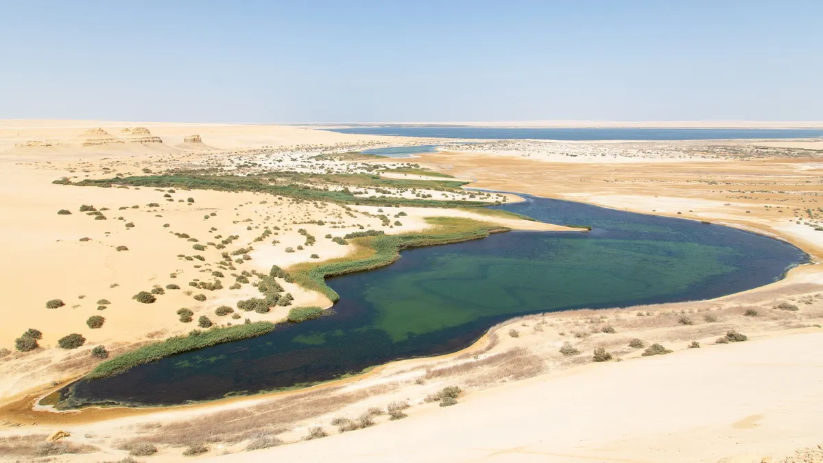 Lakes and dunes of Wadi el-Rayan, Faiyum, Egypt — Nicolas Marincic