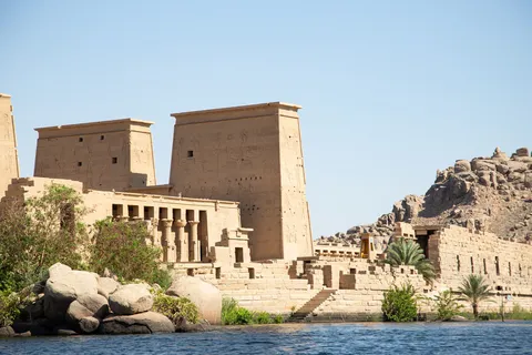 Temple of Isis at Philae from the boat, Egypt — Nicolas Marincic