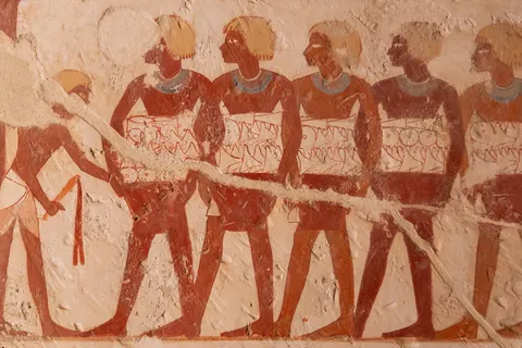 Nubians painted in a Theban tomb, Egypt — Nicolas Marincic