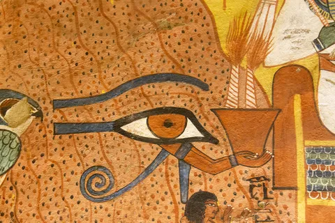 Œil d’Horus peint, Deir el-Médineh, Égypte — Nicolas Marincic