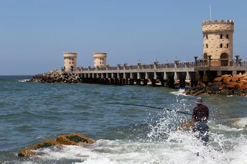 Fisherman by the Montaza bridge, Alexandria, Egypt — Nicolas Marincic