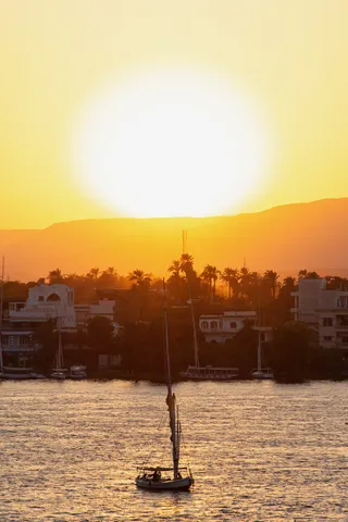 Felucca on the Nile at sunset, Egypt — Nicolas Marincic