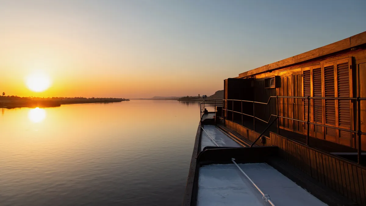 Sunset over the Nile from the deck, Egypt — Nicolas Marincic