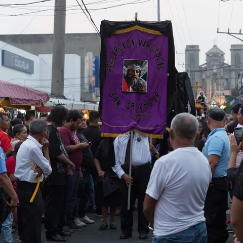 Good Friday procession banner, El Salvador — Nicolas Marincic