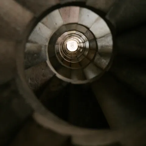 Spiral staircase in the Sagrada Família, Spain — Nicolas Marincic
