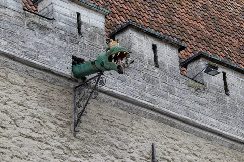 Gargouille en dragon sur les remparts de Tallinn, Estonie — Nicolas Marincic