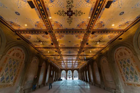 Tiled arcade ceiling of Bethesda Terrace, Central Park, United States — Nicolas Marincic