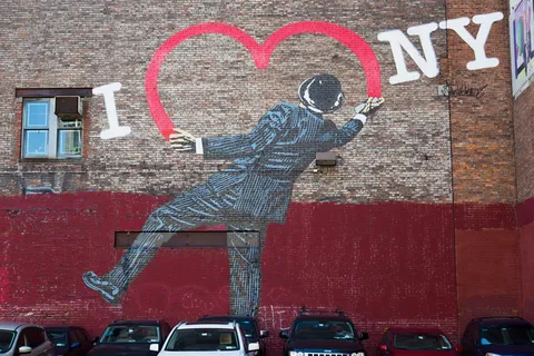 “I love NY” mural on a brick wall, United States — Nicolas Marincic