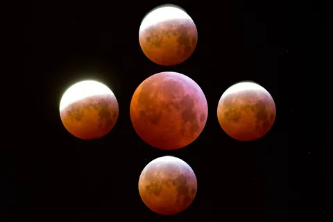 Total lunar eclipse of 21 January 2019, phases, France — Nicolas Marincic