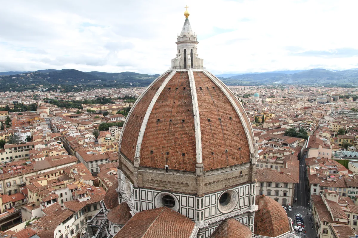 Brunelleschi’s dome over the city from Giotto’s campanile, Italy — Nicolas Marincic