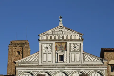 Façade de San Miniato al Monte, Italie — Nicolas Marincic