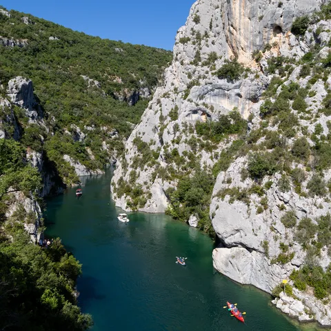 Kayaks in the Verdon Gorge, France — Nicolas Marincic