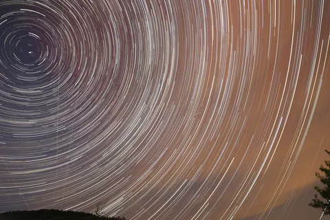 Star trails around the Pole Star, France — Nicolas Marincic