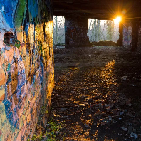 Graffiti-covered underground gallery, France — Nicolas Marincic