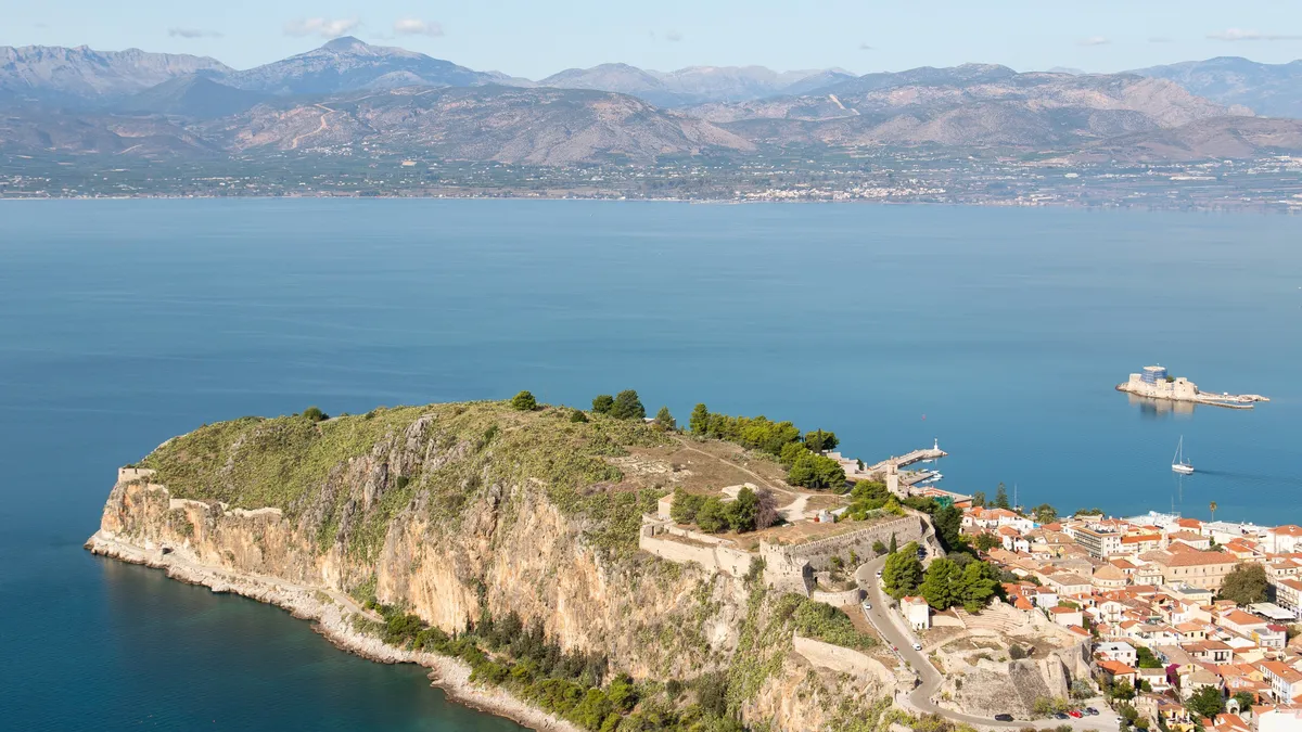 Akronauplie et golfe d’Argolide depuis Palamède, Grèce — Nicolas Marincic