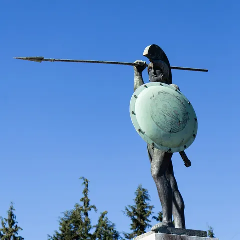 Statue de Léonidas, Thermopyles, Grèce — Nicolas Marincic