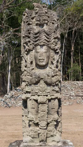 Stela of Waxaklajuun Ub’aah K’awiil (18 Rabbit), Copán, Honduras — Nicolas Marincic
