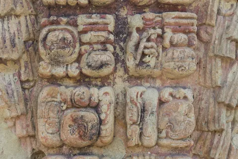 Glyph blocks on a stela, Copán, Honduras — Nicolas Marincic