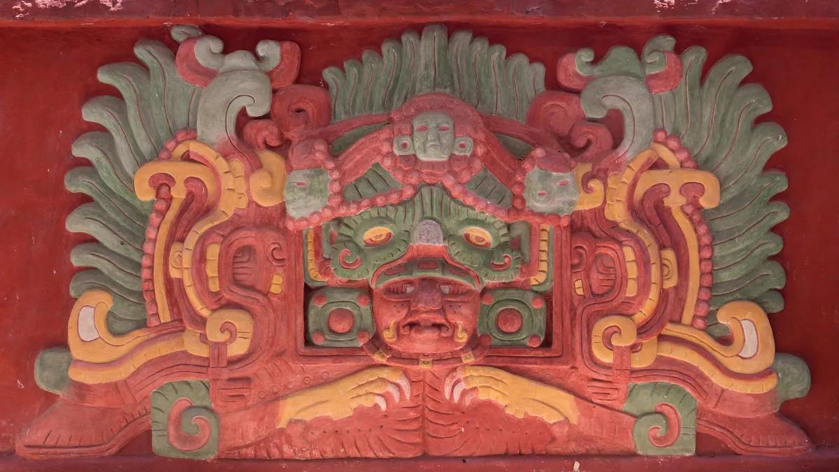 Painted Rosalila mask, Copán Sculpture Museum, Honduras — Nicolas Marincic