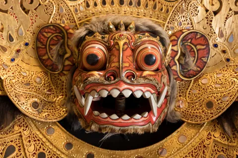 Masque de Barong, musée des masques de Bali, Indonésie — Nicolas Marincic