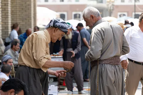 Men in Kurdish dress at the market, Iraq (Kurdistan) — Nicolas Marincic