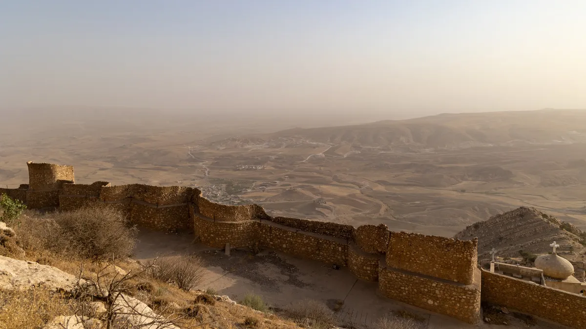 Ruined ramparts above the plain, Iraq (Kurdistan) — Nicolas Marincic