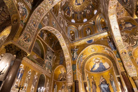 Mosaïques dorées de la chapelle Palatine, Palerme, Italie — Nicolas Marincic