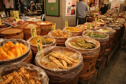 Pickled vegetables on a market stall, Japan — Nicolas Marincic