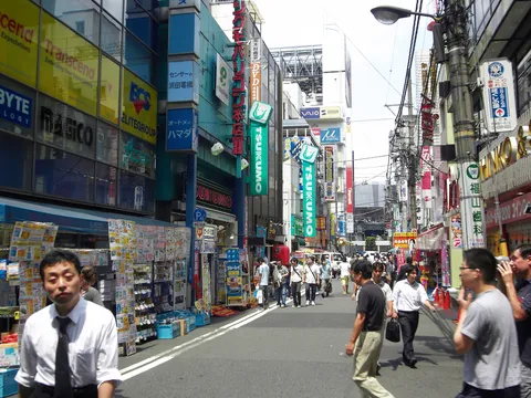Akihabara street and its shop signs, Japan — Nicolas Marincic