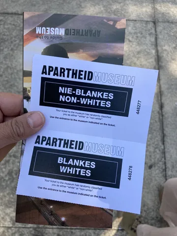 “Whites” and “Non-Whites” tickets, Apartheid Museum — Nicolas Marincic